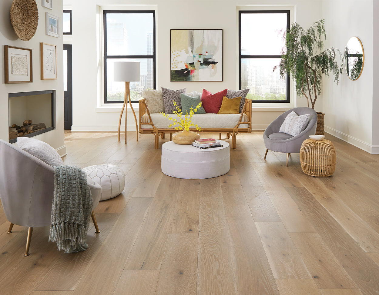 Engineered European White Oak Hardwood-Coastal Fog